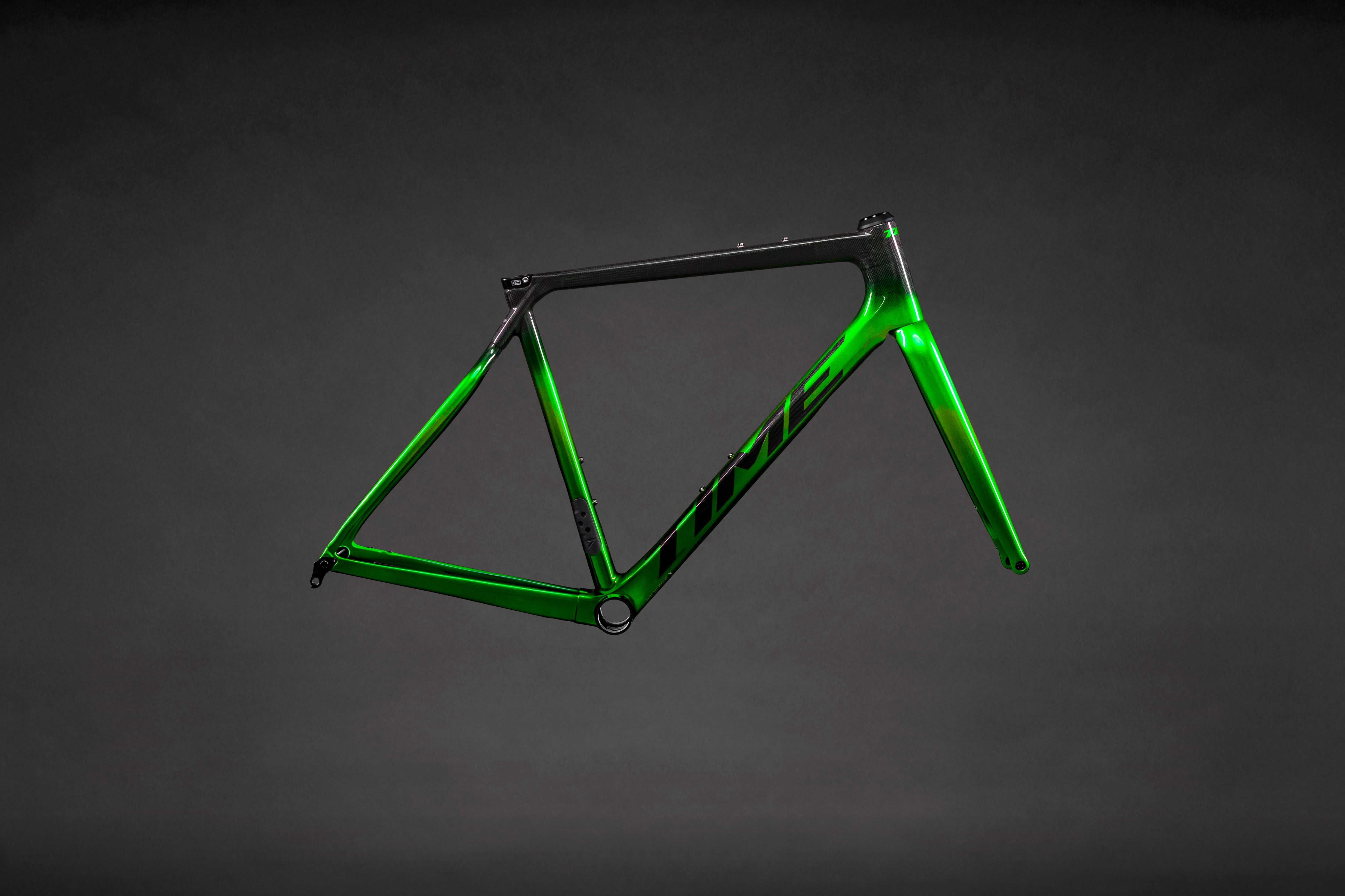 TIME ADHX 45 karbon rammesett Vertical Green – premium allroad gravel ramme med Dyneema-forsterket karbon