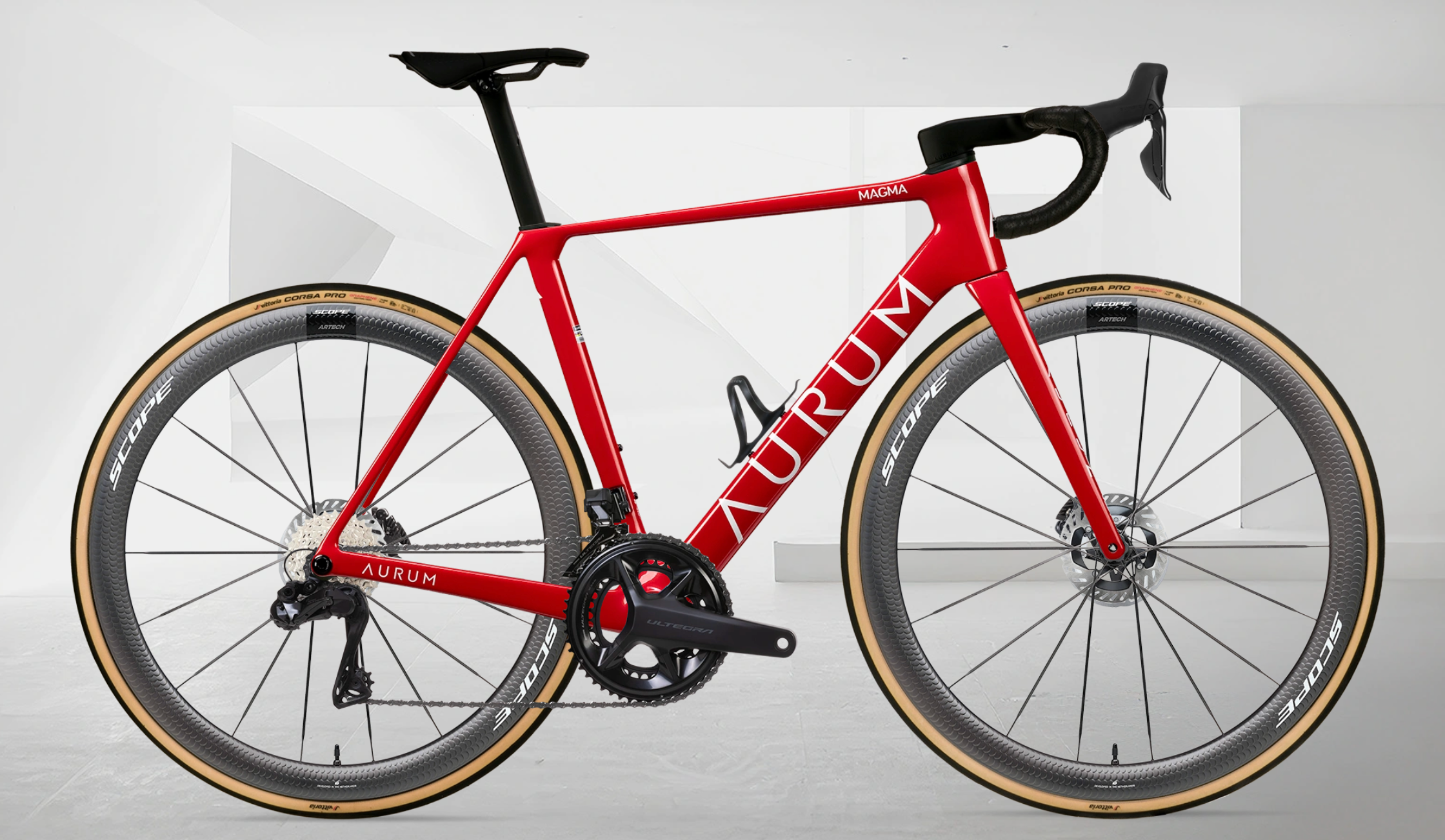 AURUM MAGMA aero landeveissykkel i karbon med Shimano Ultegra Di2 og Scope Artech 4/6 hjul – levert i Norge