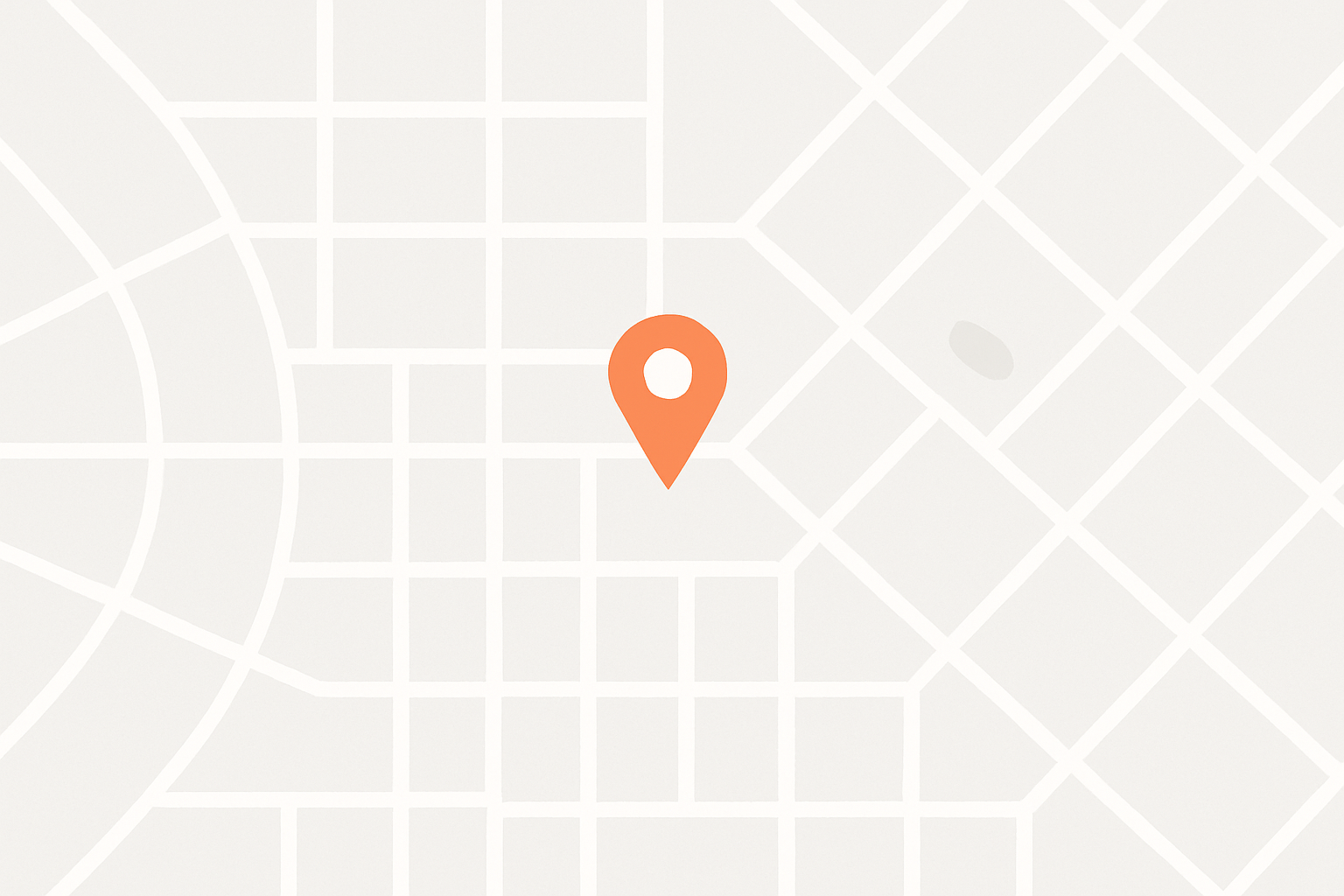 minimalistic map with Service location