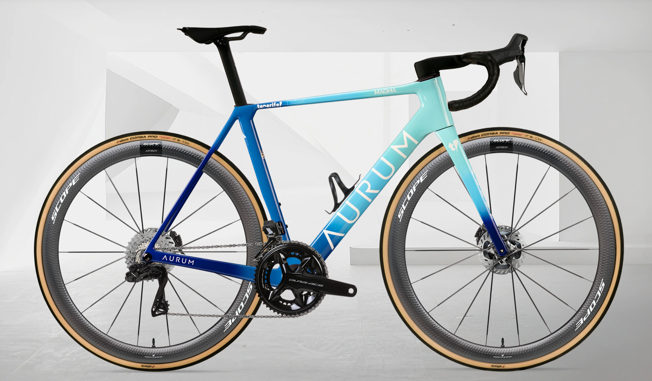 AURUM MAGMA aero landeveissykkel i karbon med Campagnolo Super Record Wireless og Scope Artech 4/6 hjul – sideprofil