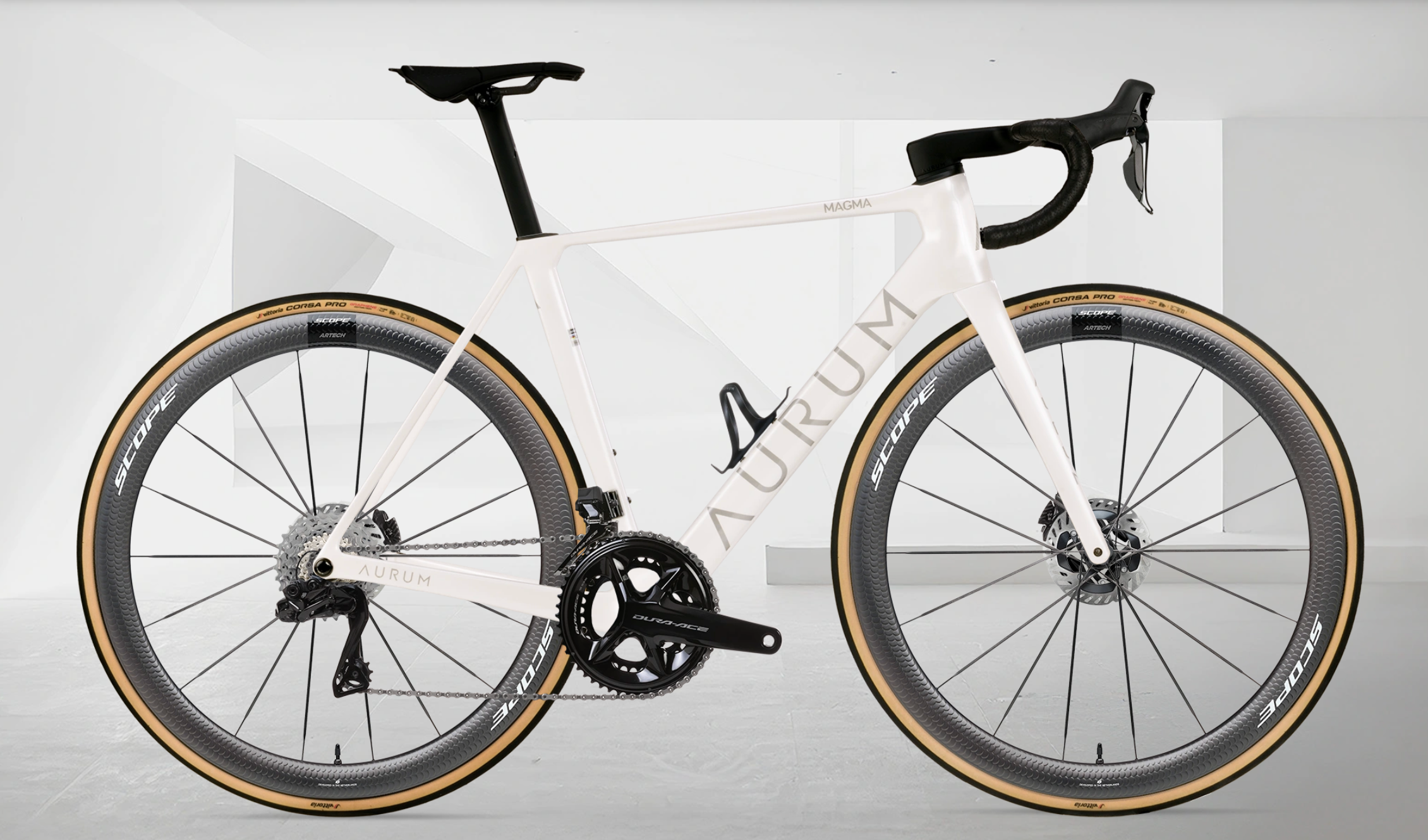 AURUM MAGMA aero landeveissykkel i karbon med Campagnolo Super Record Wireless og Scope Artech 4/6 hjul – sideprofil