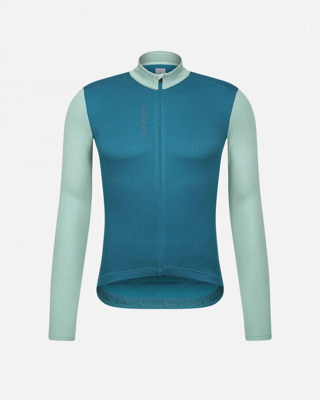 Patchwork Thermal Long Sleeve Jersey Blue Coral/Creme de Menthe XXXL