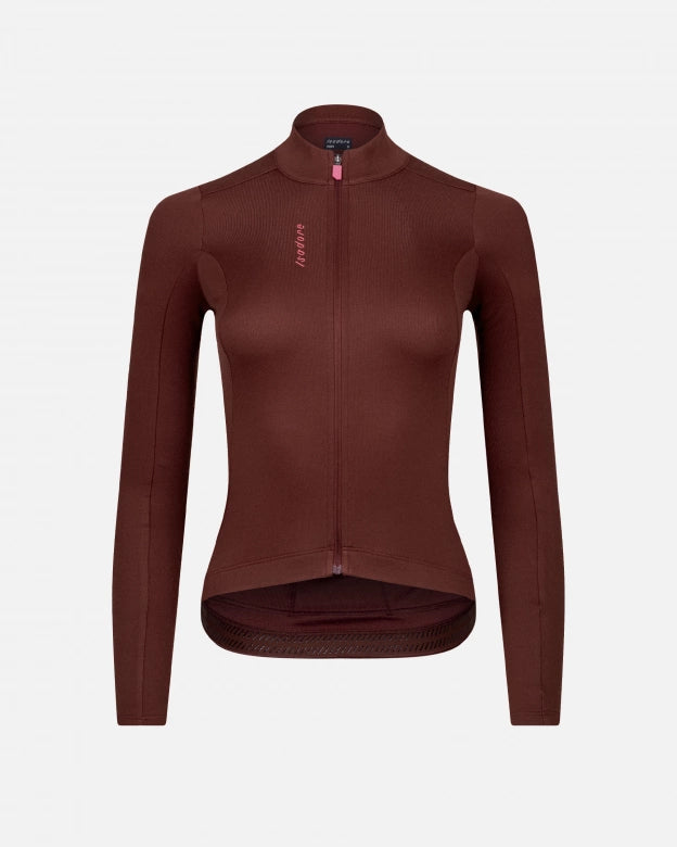 Women's Debut Merino Long Sleeve Jersey Bitter Chocolate XXS